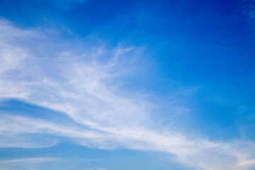 Clouds delicate flow and blue sky