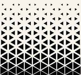 Abstract geometric black and white graphic design print halftone triangle pattern