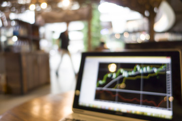 Coffee shop blurred background with bokeh