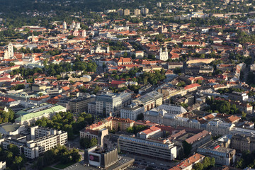Aerial view of Vilnius Old Town
