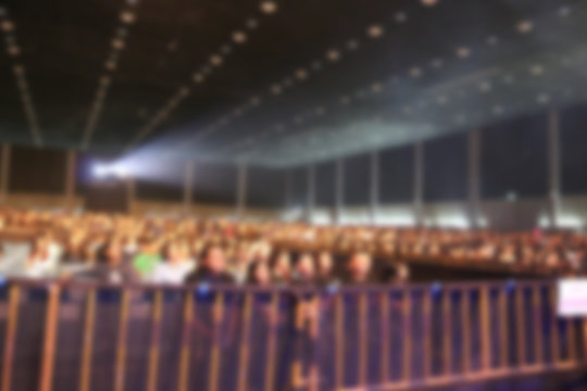 Crowd at concert and blurred image