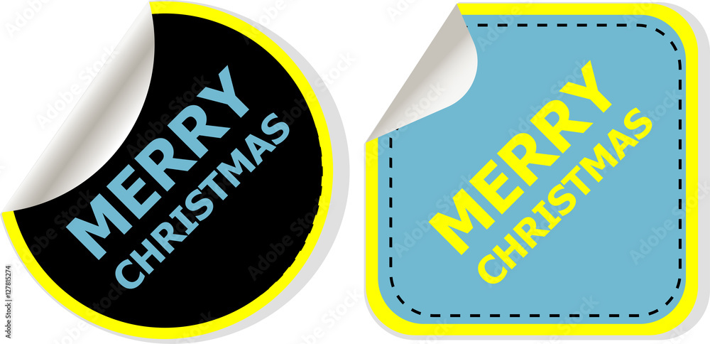Poster merry christmas web icon. creative concept vector background for web and mobile applications, happy 