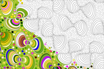 Vector abstract seamless fantasy pattern hand drawn ornaments