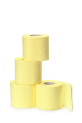 toilet paper isolated on white background