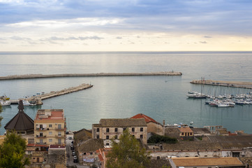 Panorama del porto di Sciacca - obrazy, fototapety, plakaty