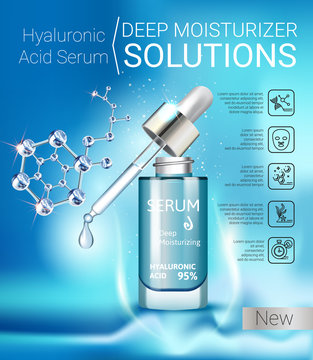 Vector Illustration with Hyaluronic Acid Serum
