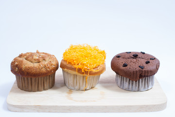 thai dessert cupcake isolated on white background.