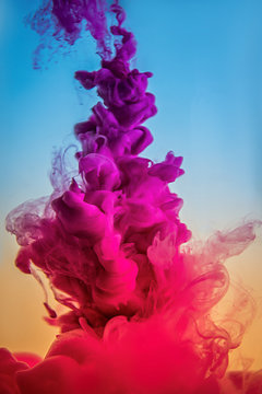 colorful paint in water
