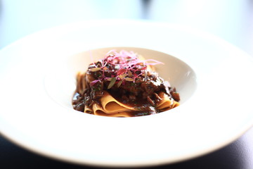 Braised beef cheek pappardelle