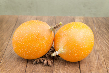 Granadilla tropical fruit (Passiflora ligularis)