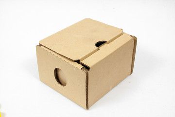 Cardboard boxes isolated over white background