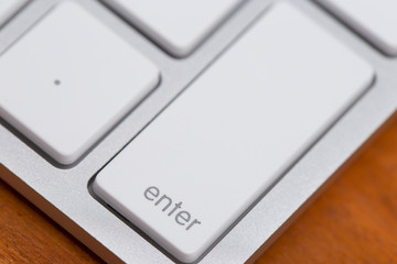 Close up of keyboard enter button
