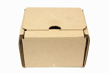 Cardboard boxes isolated over white background