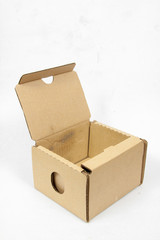 Cardboard boxes isolated over white background