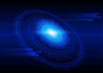 Technology abstract background in blue, hi-tech sci-fi cyberspace theme concept, vector eps 10 illustrated