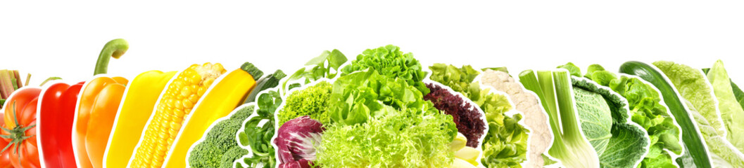 Gemüse und Salat - Panorama