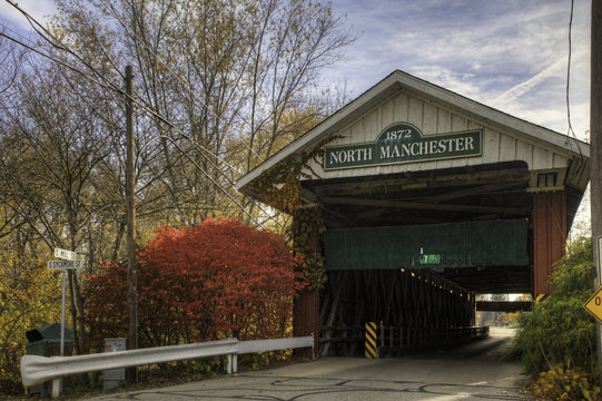 North Manchester Covered Bridge in Indiana
