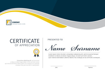 Vector template for certificate or  diploma