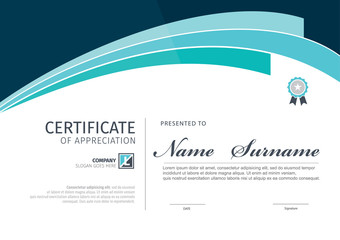 Vector template for certificate or  diploma