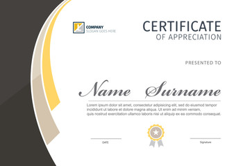 Vector template for certificate or diploma