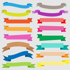 Obraz premium Colorful Banner ribbon scroll collection vector