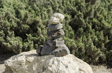 stack of stones on rock