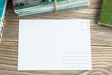 Blank white post cards, postcrossing