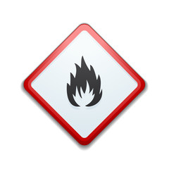 Flammable danger sign