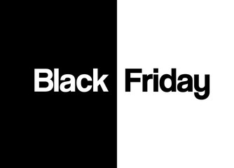 Black Friday sale banner. Minimal style Vector illustration.