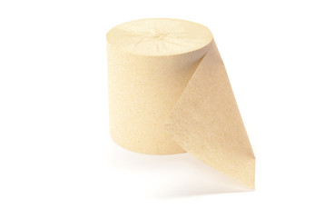 toilet paper isolated on white background