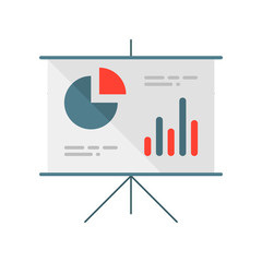 Presentation. Schedule. Diagram. Vector icon.