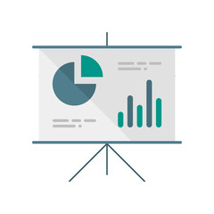 Presentation. Schedule. Diagram. Vector icon.