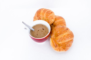 coffee  and  fresh croissant