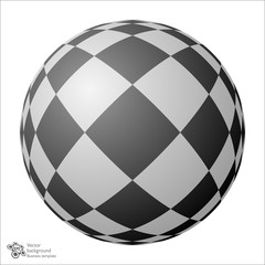 Checkered Pattern Ball #Vector Graphic