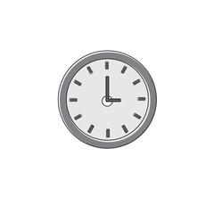 Clock Time Watch Icon Thin Line Vector Illustration