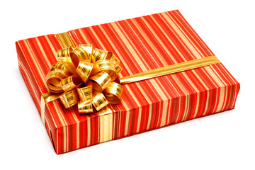 gift with ribbon on white background