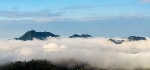 This image is landscape photo of mountain with cloud