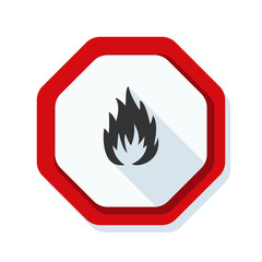 Flammable danger sign