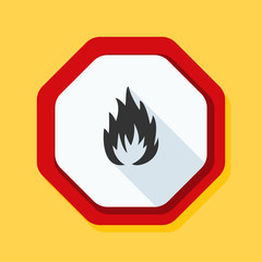 Flammable danger sign