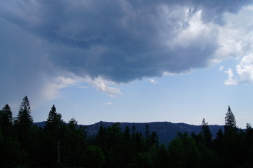Clouds over the mountains