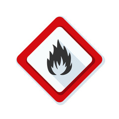 Flammable danger sign