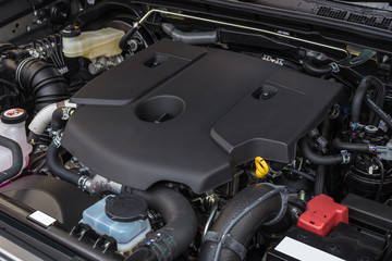 Detail of new diesel car engine