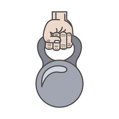 Weight icon. Healthy lifestyle fitness and sport theme. Isolated design. Vector illustration