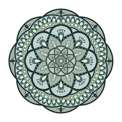 Flower Mandala. Vintage decorative elements. Oriental pattern, v