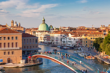 Naklejka premium aerial view of Venice at sunset, Italy