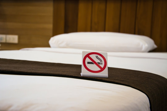 No smoking on the bed