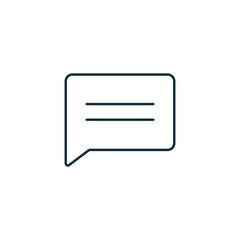 thin line chat, speech, comment icon on white background