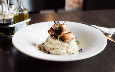 risotto with duck and mushrooms