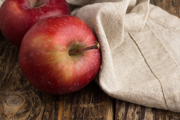 red apples on a dark background