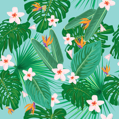 Bright tropical seamless pattern